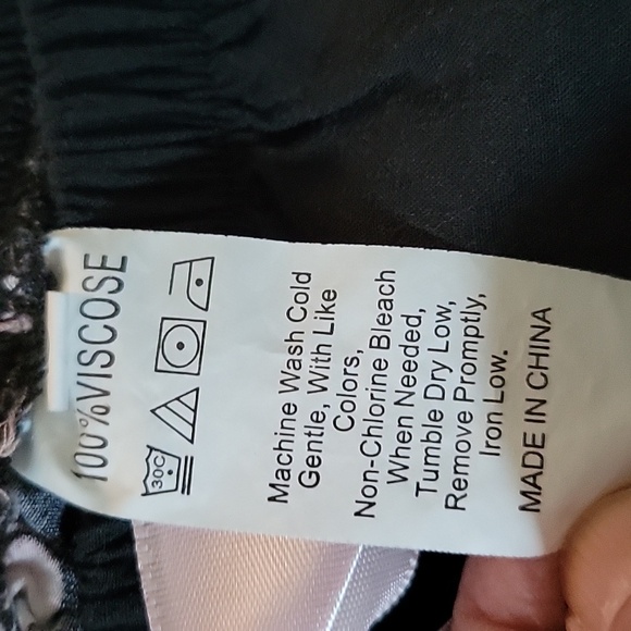 ROMWE BLACK FLORAL PRINT BOW LOUNGEWEAR/SLEEP PANT-NWT - Picture 8 of 8